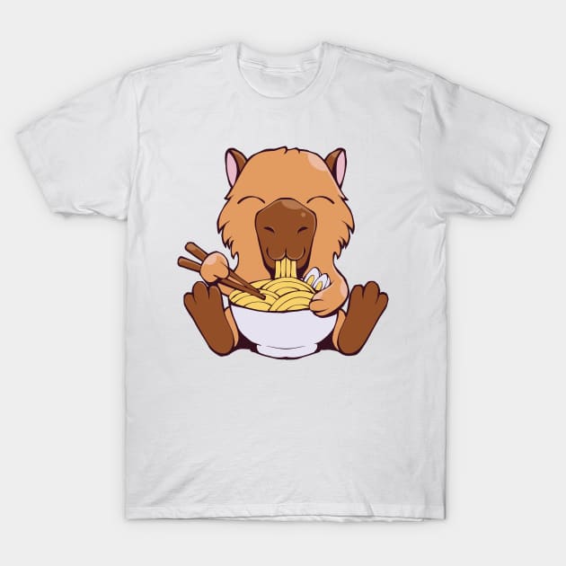 Capibara Ramen T S H T-Shirt by LindenDesigns